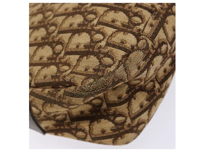 Sac à épaule en toile Trotter Christian Dior marron or Auth ep9928 Doré - vue 14