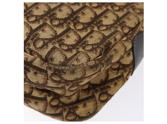 Sac à épaule en toile Trotter Christian Dior marron or Auth ep9928 Doré - vue 15
