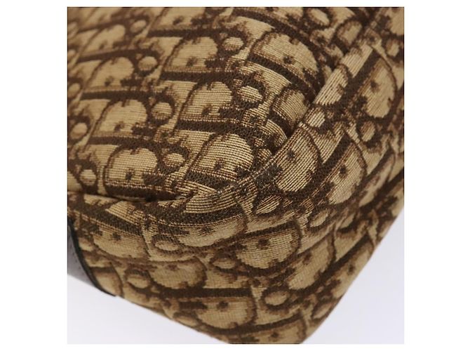 Sac à épaule en toile Trotter Christian Dior marron or Auth ep9928 Doré - vue 16