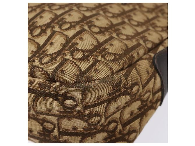 Sac à épaule en toile Trotter Christian Dior marron or Auth ep9928 Doré - vue 9