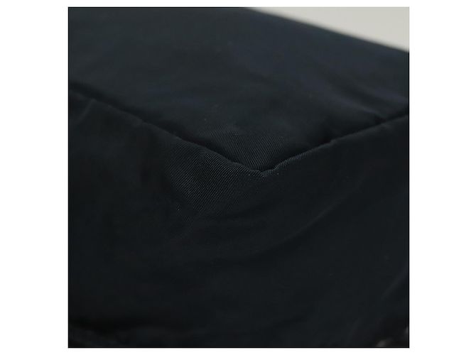 Bolso de mano de nylon PRADA azul marino plata Auth sw1292 - vista 16