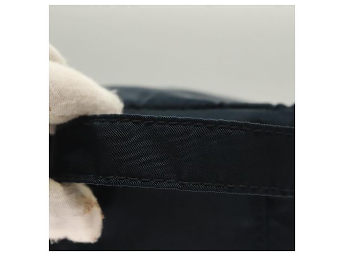 Bolso de mano de nylon PRADA azul marino plata Auth sw1292 - vista 7