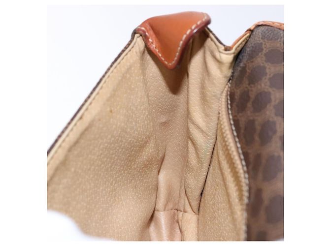 Céline Borsa a Spalla in Tela Macadam CELINE PVC Marrone Oro Auth 133924 D'oro - vista 21