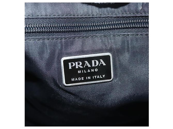 PRADA Borsa a mano in nylon nero chiaro Auth am8816 - vista 18