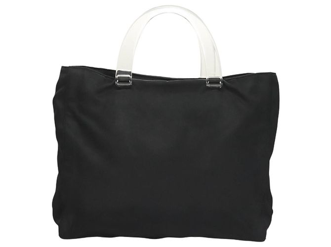 PRADA Borsa a mano in nylon nero chiaro Auth am8816 - vista 2