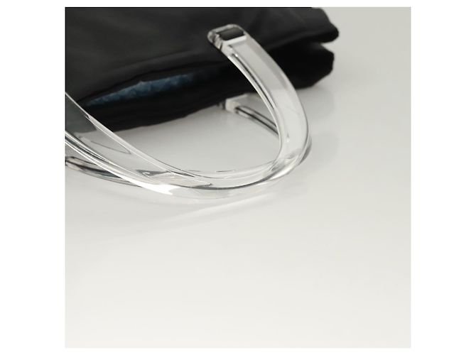 PRADA Borsa a mano in nylon nero chiaro Auth am8816 - vista 7