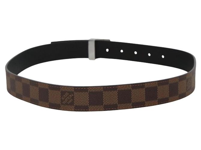 LOUIS VUITTON Damier Ebene Quadratgürtel 36,6"" LV Auth sw1302 - Ansicht 2