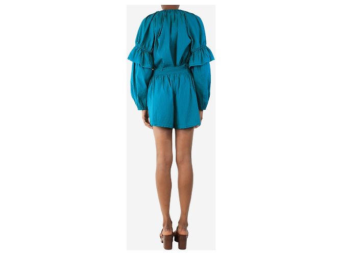 Ulla Johnson Teal blouse & shorts set - size UK 6 Green - view 2
