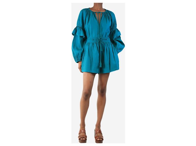 Ulla Johnson Teal blouse & shorts set - size UK 6 Green - view 3