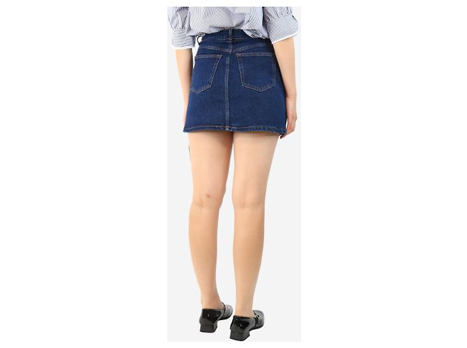 Reformation Blaue Denim-Minirock - Größe UK 8 - Ansicht 3