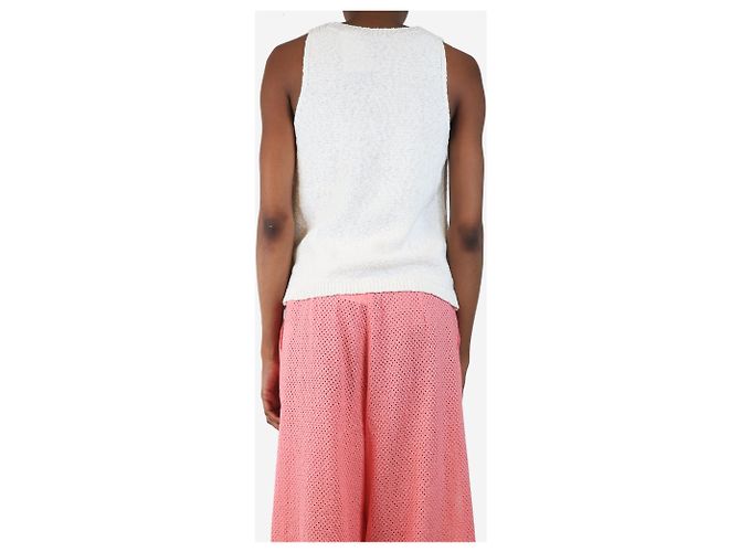 Autre Marque Weißer Strickwesten mit Knöpfen - Größe XS - Ansicht 2