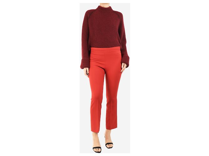 Max Mara Rust red wool trousers - size UK 8 - view 2