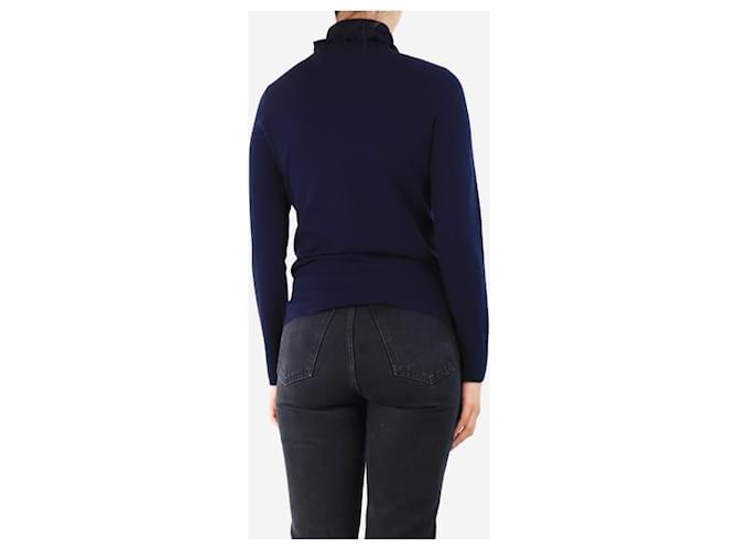Vanessa Seward Navyblauer Rollkragenpullover - Größe UK 12 - Ansicht 2