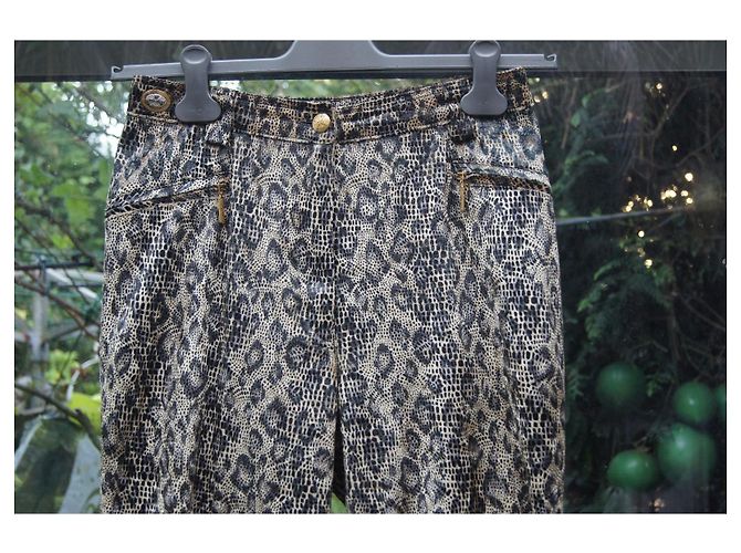 Autre Marque Calças com estampa de leopardo elásticas poliéster 38 fr - Ansicht 4