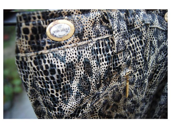 Autre Marque Calças com estampa de leopardo elásticas poliéster 38 fr - Ansicht 7