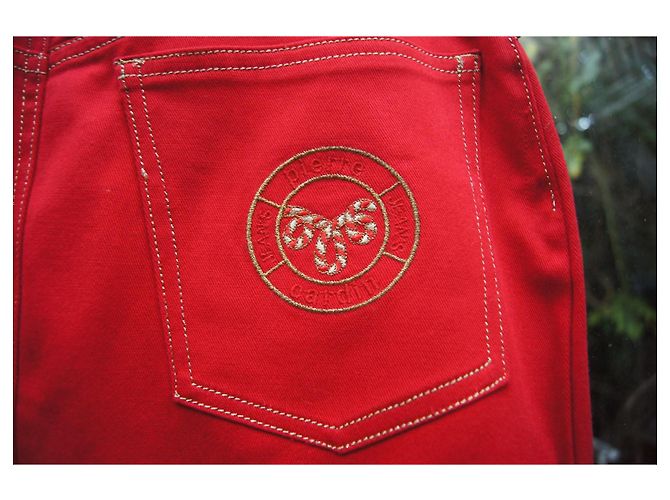 Falda roja de algodón Pierre Cardin - vista 5