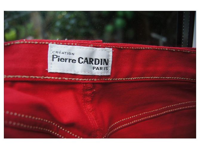 Falda roja de algodón Pierre Cardin - vista 7
