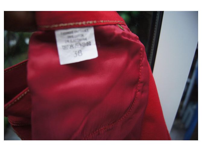 Falda roja de algodón Pierre Cardin - vista 8