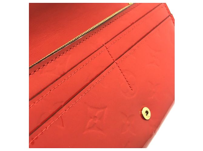 Cartera Larga Sarah Bird en Monogram Vernis Louis Vuitton Roja Fucsia - vista 10