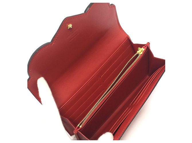 Cartera Larga Sarah Bird en Monogram Vernis Louis Vuitton Roja Fucsia - vista 8