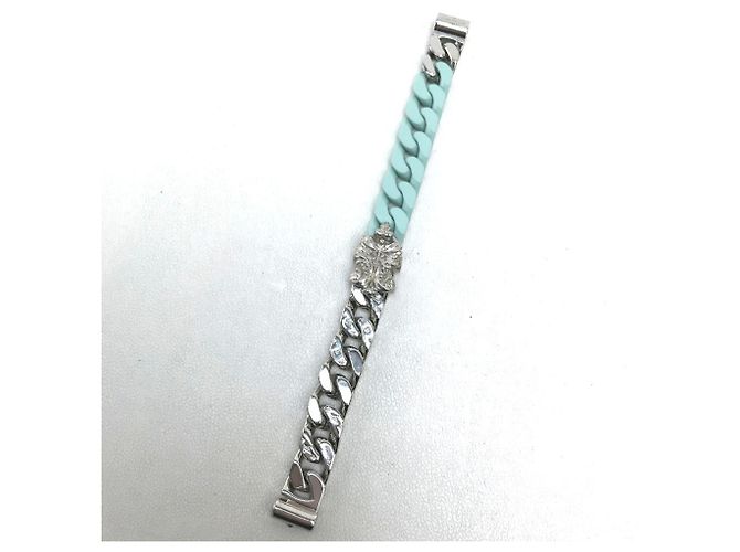 Bracciale Catena Scultura LV MP2630 di Louis Vuitton Argento Verde - vista 4
