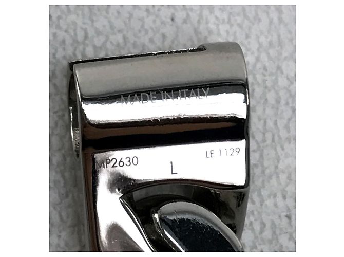 Bracciale Catena Scultura LV MP2630 di Louis Vuitton Argento Verde - vista 7