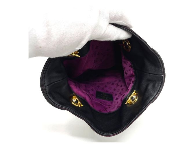 Néonoé Borsa tote NeoNoe Double Gesture di Louis Vuitton Nero Porpora - vista 10