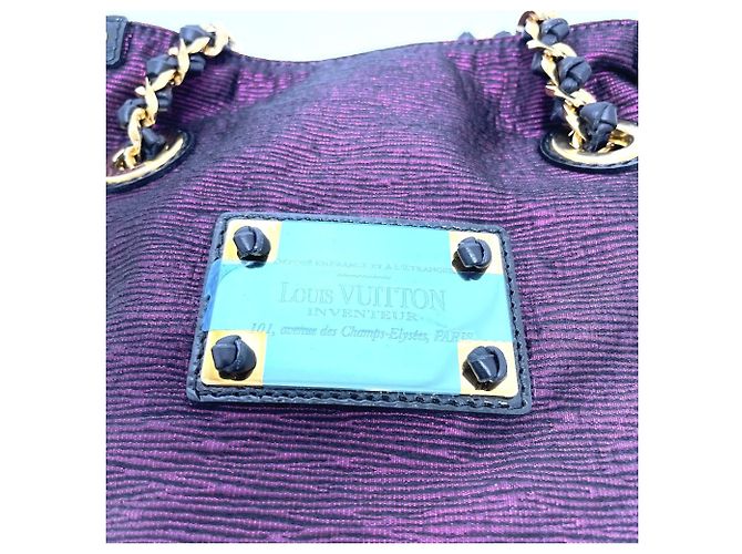 Néonoé Borsa tote NeoNoe Double Gesture di Louis Vuitton Nero Porpora - vista 7