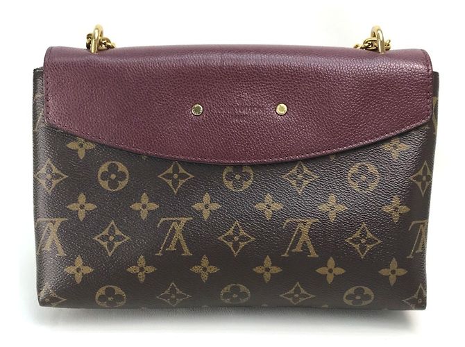 Louis Vuitton Monogram Saint-Placide Shoulder Bag Brown Dark red - view 2