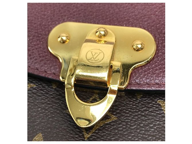 Louis Vuitton Monogram Saint-Placide Shoulder Bag Brown Dark red - view 4