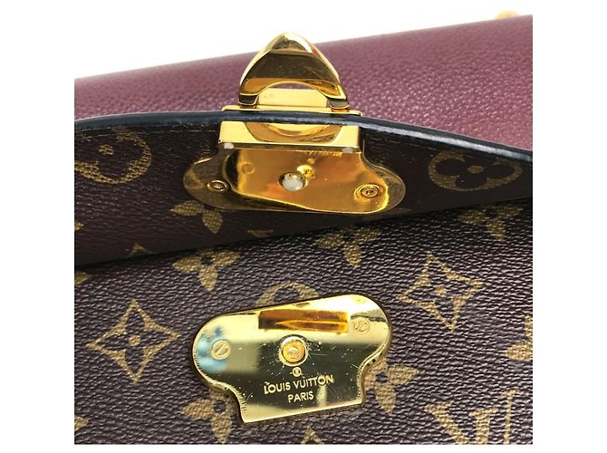 Louis Vuitton Monogram Saint-Placide Shoulder Bag Brown Dark red - view 7