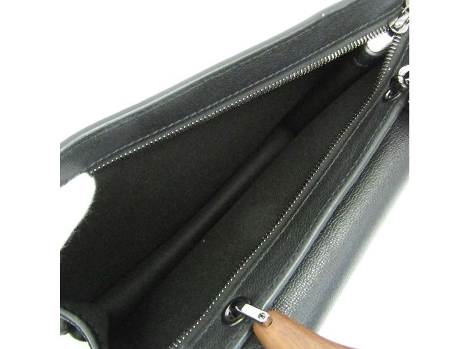 Borsa a tracolla con manico in legno Max Mara Nero - vista 11