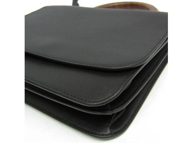 Borsa a tracolla con manico in legno Max Mara Nero - vista 6