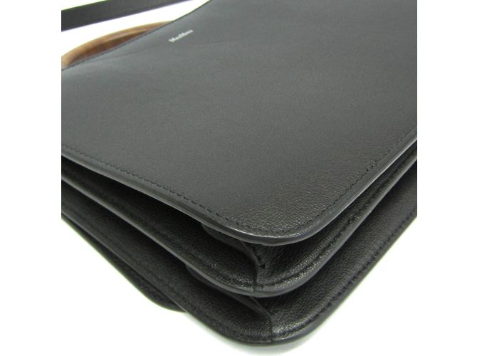 Borsa a tracolla con manico in legno Max Mara Nero - vista 7