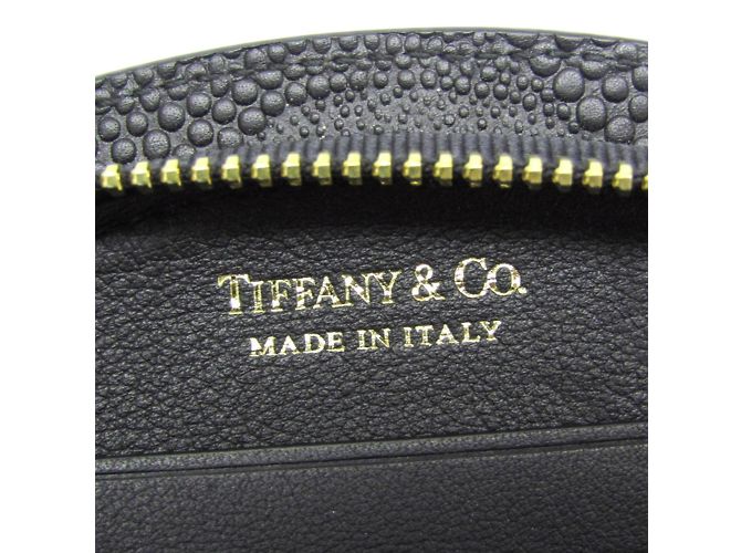 Tiffany & Co Cartera larga de cuero Half Moon de Tiffany Negro - vista 10