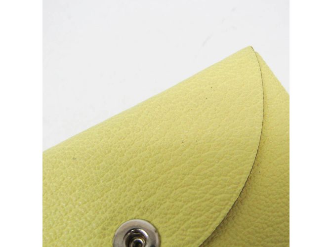 Hermès Tarjetero Calvi Duo de cuero Epsom Hermes Amarillo - vista 10