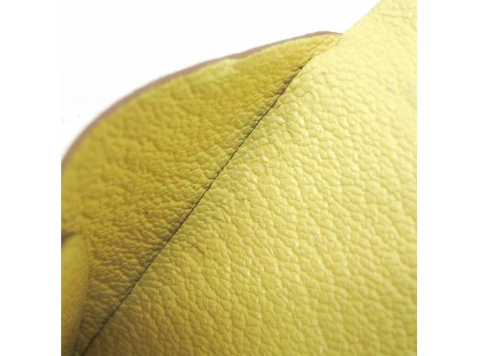 Hermès Tarjetero Calvi Duo de cuero Epsom Hermes Amarillo - vista 13