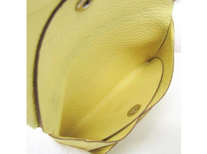 Hermès Tarjetero Calvi Duo de cuero Epsom Hermes Amarillo - vista 5