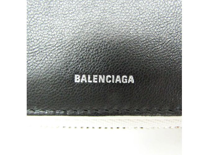 Billetera Compacta Envelope Balenciaga Negro Blanco roto - vista 14