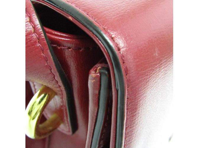 Borsa a spalla in pelle Gucci GG Marmont Double G 589474 per donna Rosso - vista 10