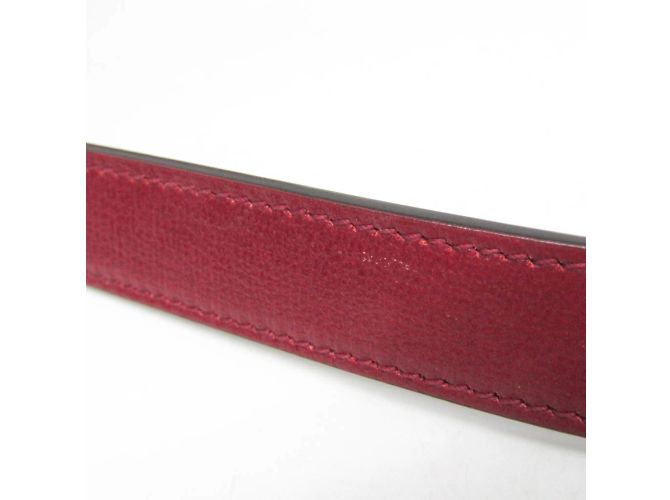 Borsa a spalla in pelle Gucci GG Marmont Double G 589474 per donna Rosso - vista 13