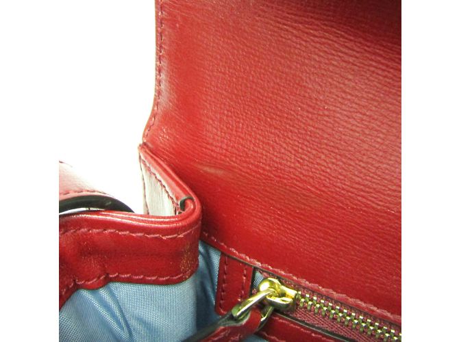 Borsa a spalla in pelle Gucci GG Marmont Double G 589474 per donna Rosso - vista 16