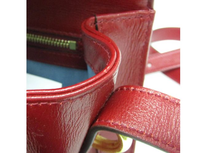 Borsa a spalla in pelle Gucci GG Marmont Double G 589474 per donna Rosso - vista 17