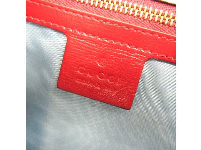 Borsa a spalla in pelle Gucci GG Marmont Double G 589474 per donna Rosso - vista 18