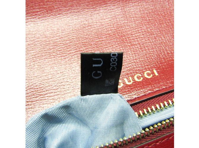 Borsa a spalla in pelle Gucci GG Marmont Double G 589474 per donna Rosso - vista 20