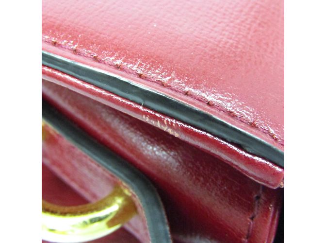 Borsa a spalla in pelle Gucci GG Marmont Double G 589474 per donna Rosso - vista 9