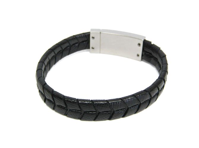 Bracciale in pelle Prada SAFFIANO 2IB150 Nero - vista 3