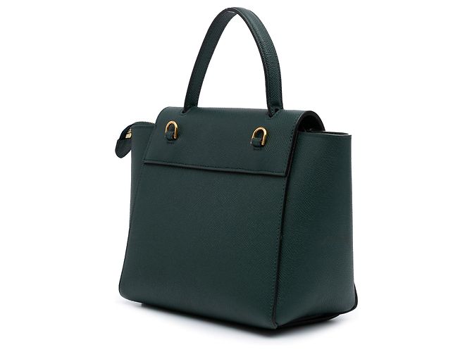 Belt Bag Céline Bolsa de cinto em couro de bezerro granulado nano verde Celine Verde escuro - vista 2