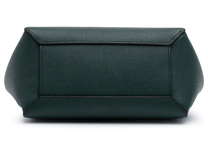 Belt Bag Céline Bolsa de cinto em couro de bezerro granulado nano verde Celine Verde escuro - vista 3
