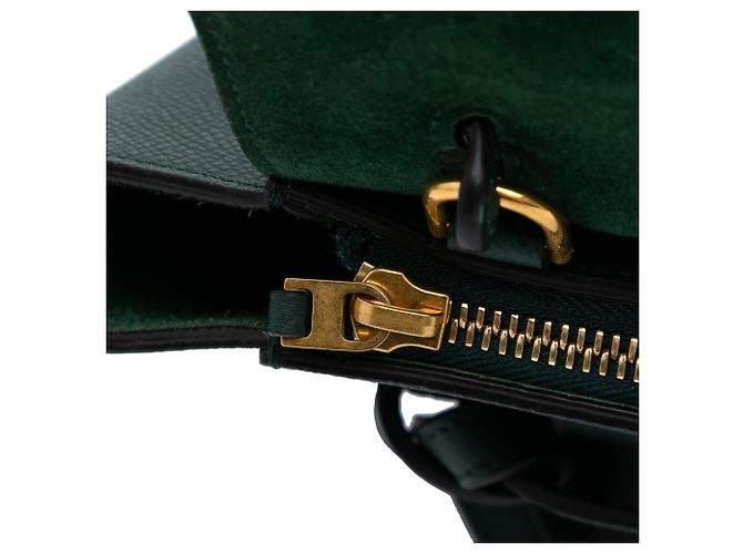 Belt Bag Céline Bolsa de cinto em couro de bezerro granulado nano verde Celine Verde escuro - vista 7